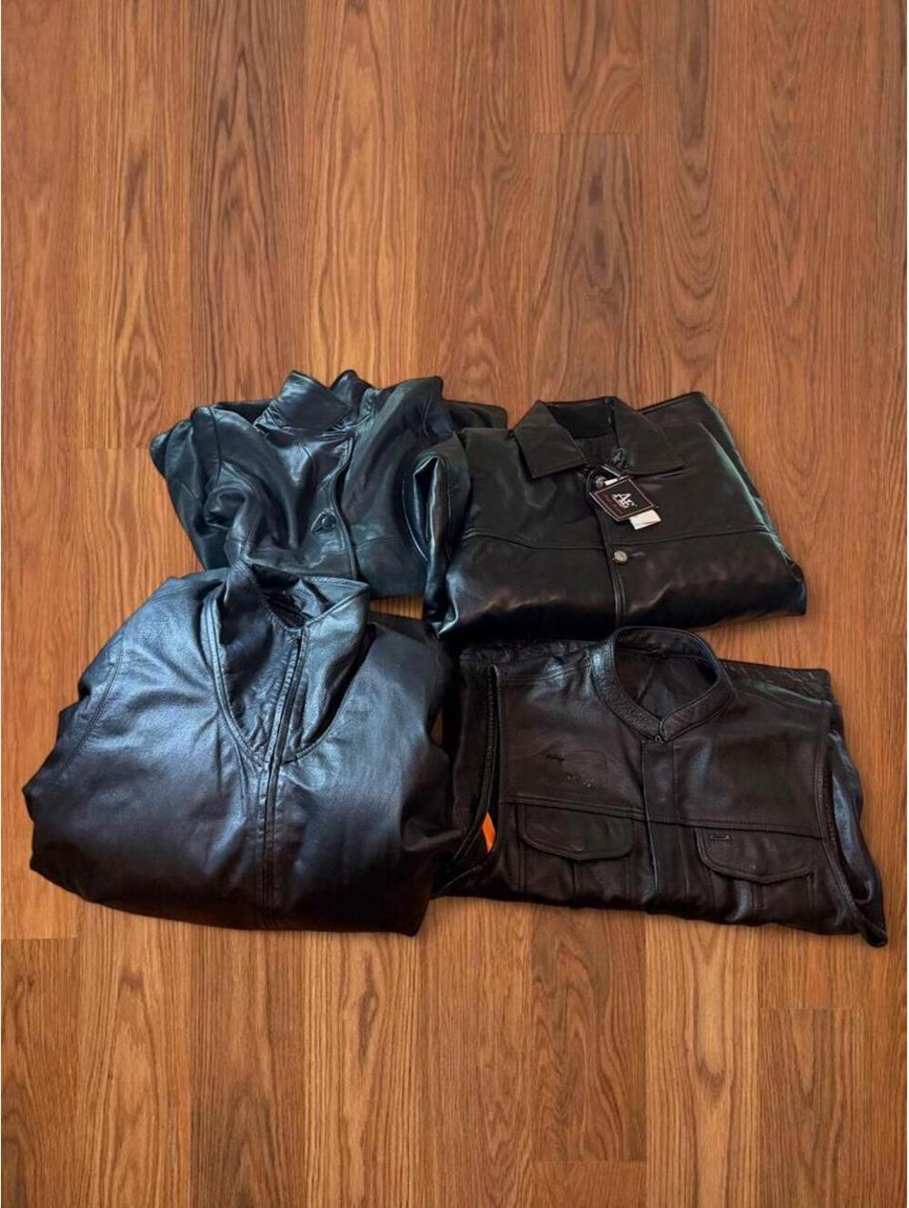 4 Genuine Leather Jacket Bundle Mens Large Phase 2 Wilsons Milwaukee NWT Grunge